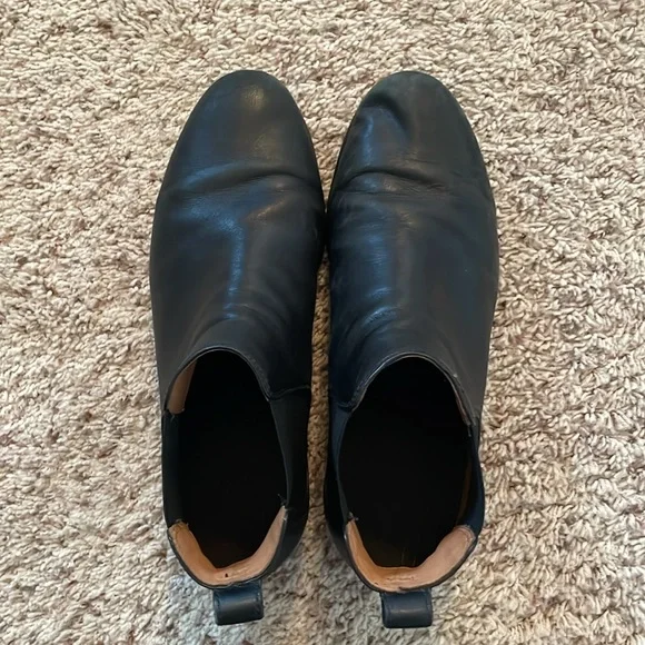 Black Leather Clarks Boots - Picture 3 of 6